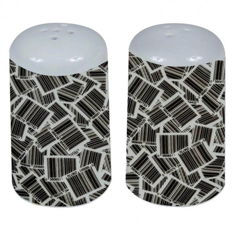Saleiro e Pimenteiro Porcelana Divertido Criativo 