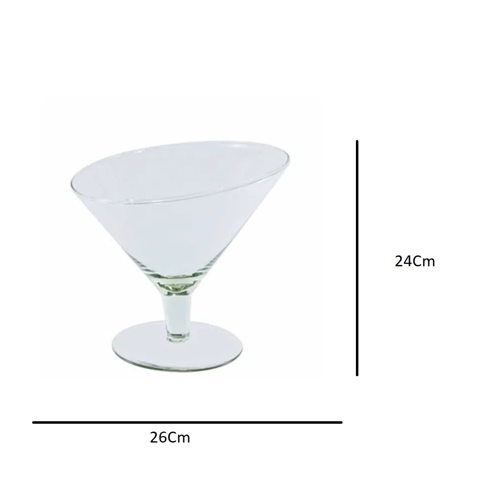 Taça Decorativa de Vidro Para Sobremesa, Frutas e Drinks 1,85 Litros 