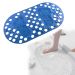 Tapete Antiderrapante para Box de Banheiro com Mini Ventosas - Pé - Azul 