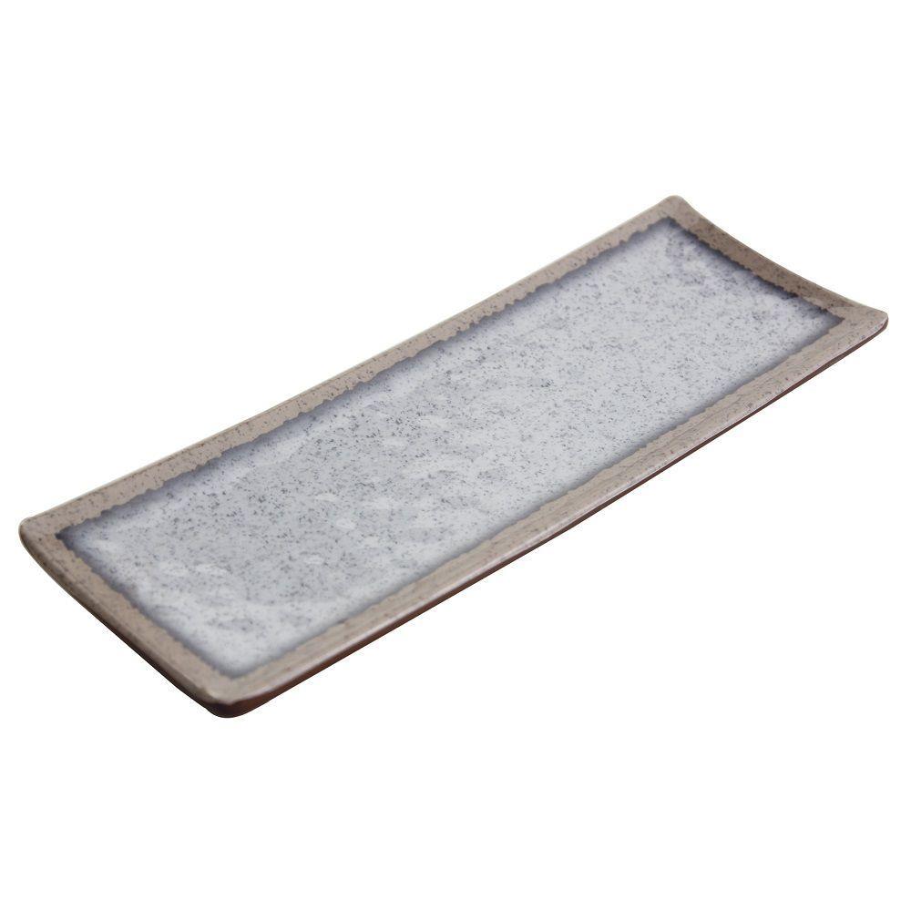 Travessa de Mesa Carisma Retangular Rustica Melanina 31x10cm