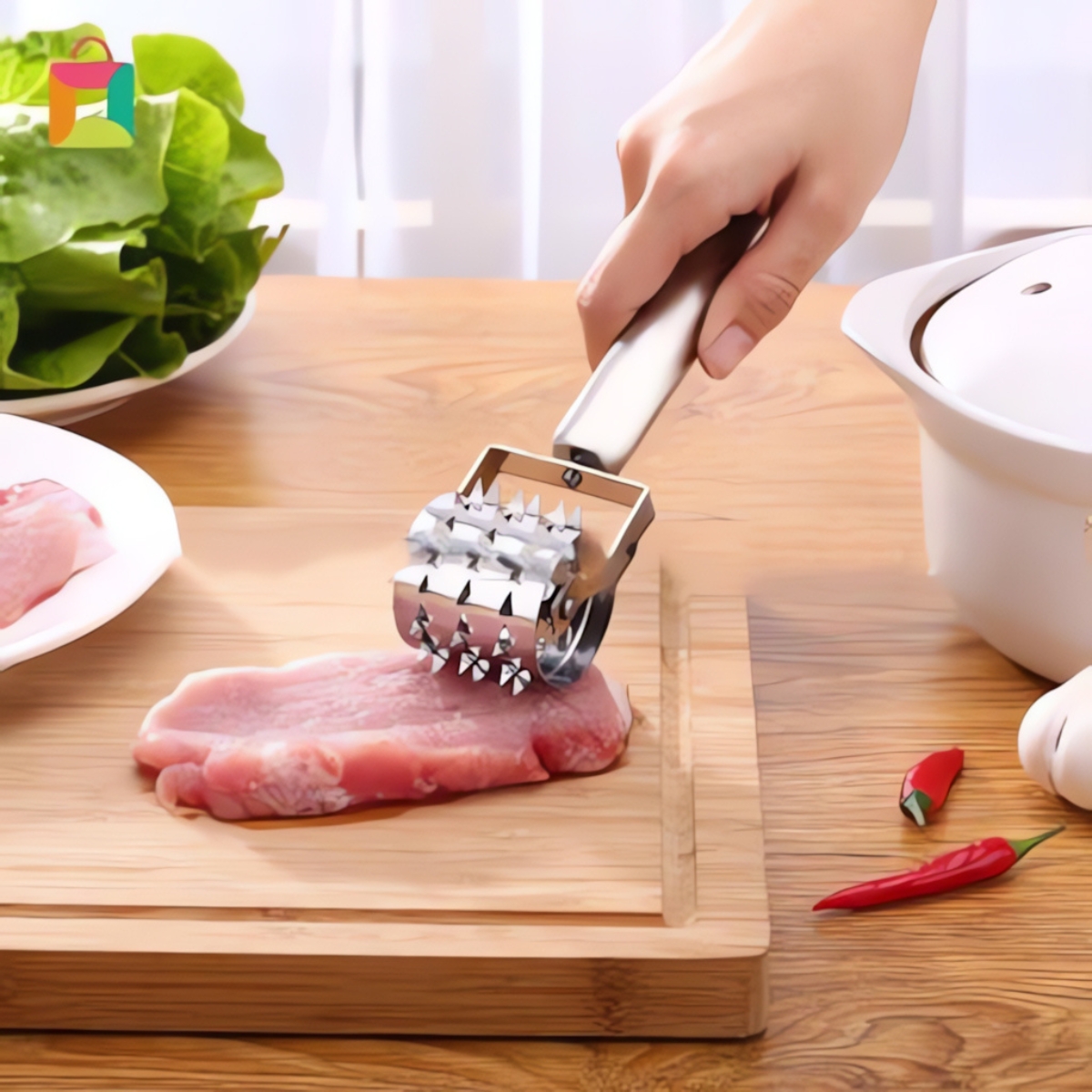Triturador Batedor Bifes Gourmet - Amaciador Profissional Aço Inox 