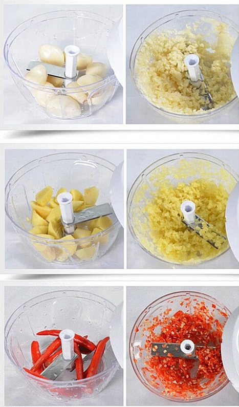 Triturador e Processador De Alimentos Manual Portatil 