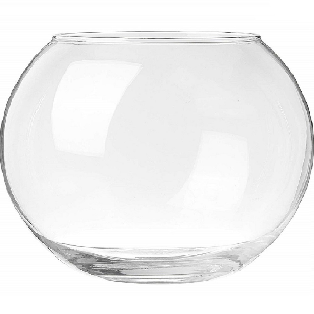 Vaso Aquario Redondo Gigante 9,8 L Decoração em Vidro  