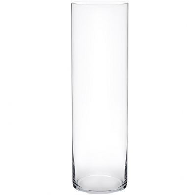 Vaso Cilíndrico de Vidro 14x60cm para Arranjos Florais em Eventos e Decoração 