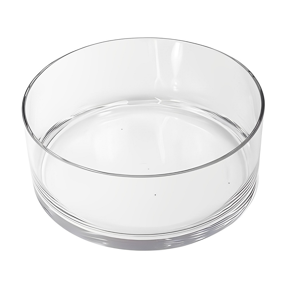 Vaso Redondo Floreira Terrario Cilindro em Vidro Suculentas, Arranjos 24x10cm 