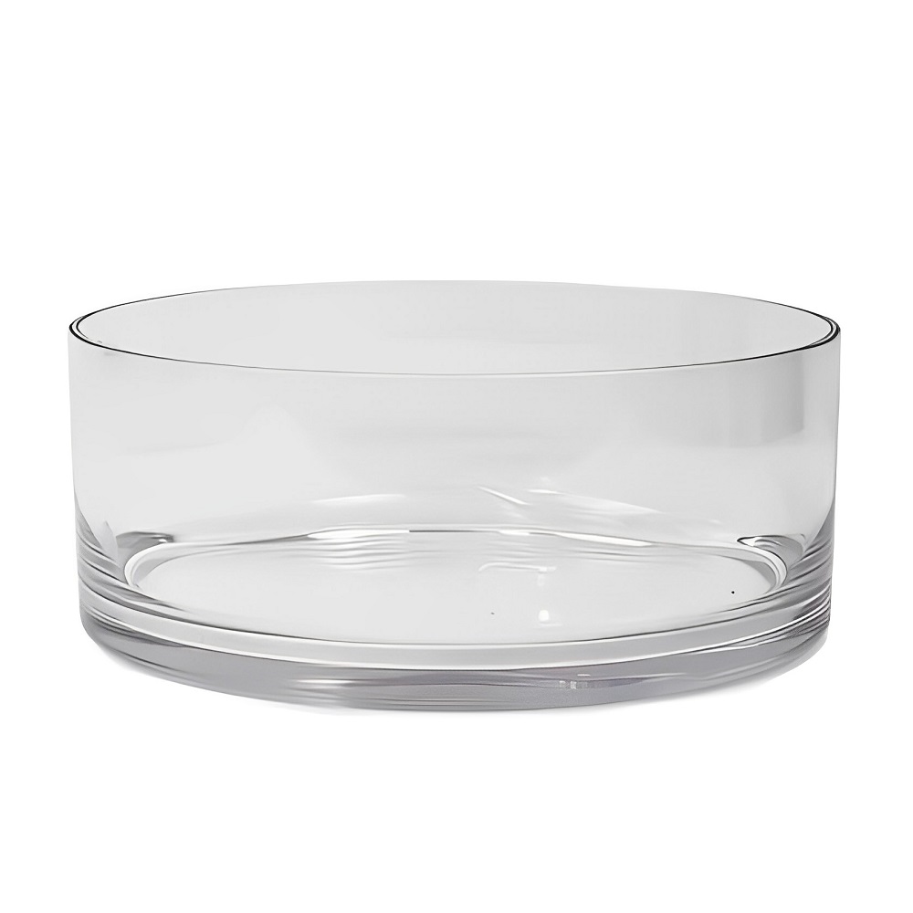 Vaso Redondo Floreira Terrario Cilindro em Vidro Suculentas, Arranjos 24x10cm 