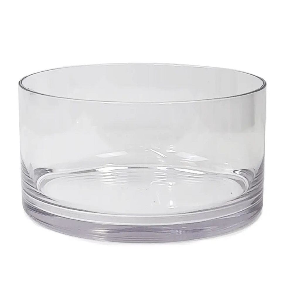 Vaso Redondo Floreira Terrario Cilindro em Vidro Suculentas, Arranjos 24x20cm 