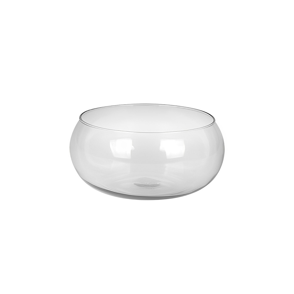 Vaso Terrário de Vidro Transparente - Flores, Plantas e Velas - 11AX19Cx22L 