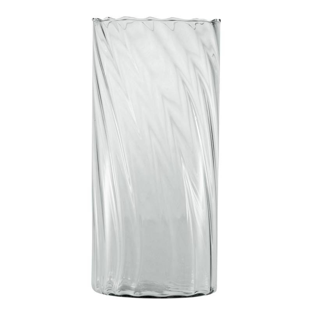 Vaso Vidro Cilindro 30x14cm Canelado Arranjos, Flores, Festas, Decoração 