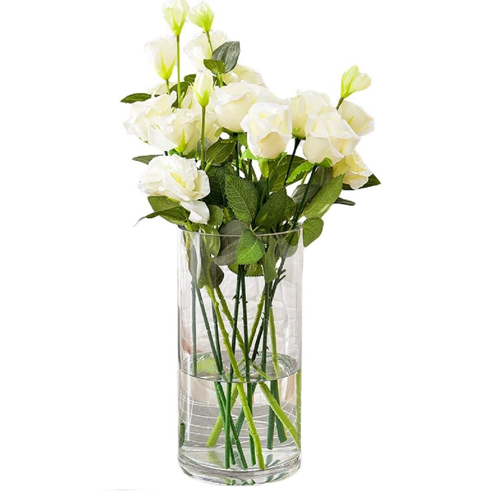 Vaso Vidro Cilindro 30x20cm Arranjos, Flores, Festas, Decoração 