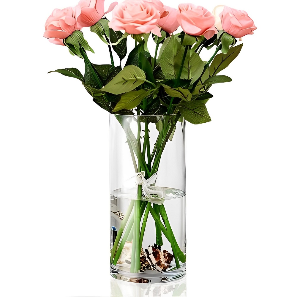 Vaso Vidro Cilindro 40x20cm Arranjos, Flores, Festas, Decoração 