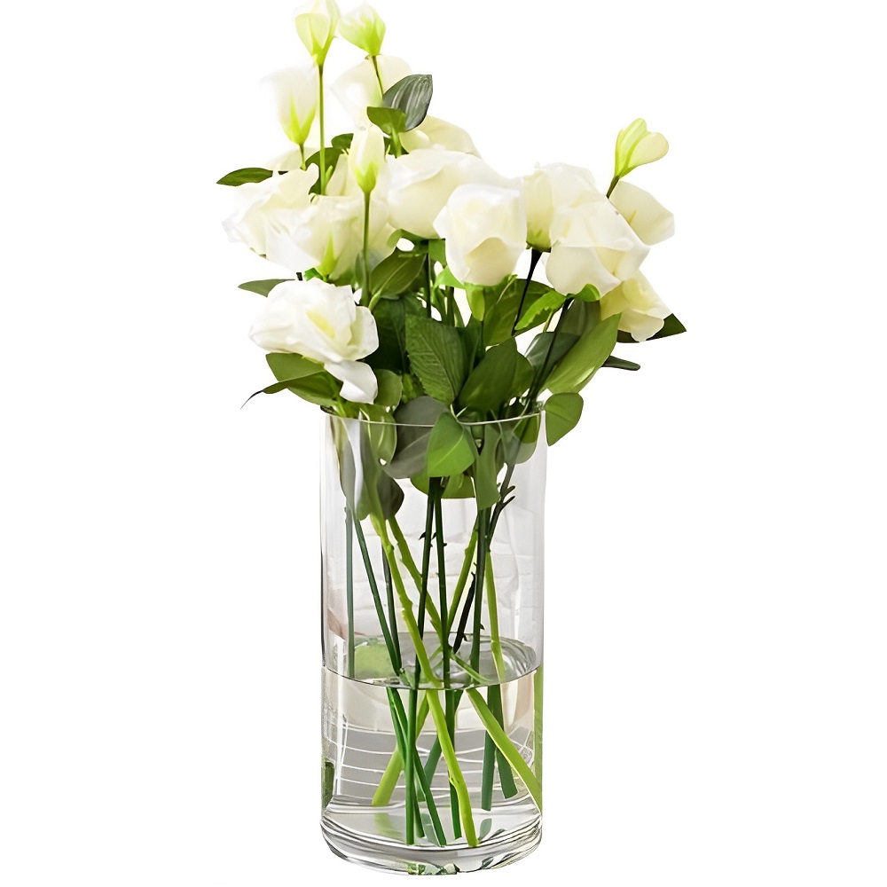 Vaso Vidro Cilindro 40x20cm Arranjos, Flores, Festas, Decoração 
