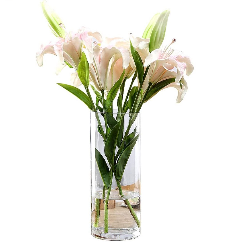 Vaso Vidro Cilindro 40x20cm Arranjos, Flores, Festas, Decoração 