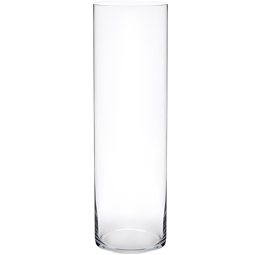 Vaso Vidro Cilindro Grande Comprido 50x14cm Transparente 