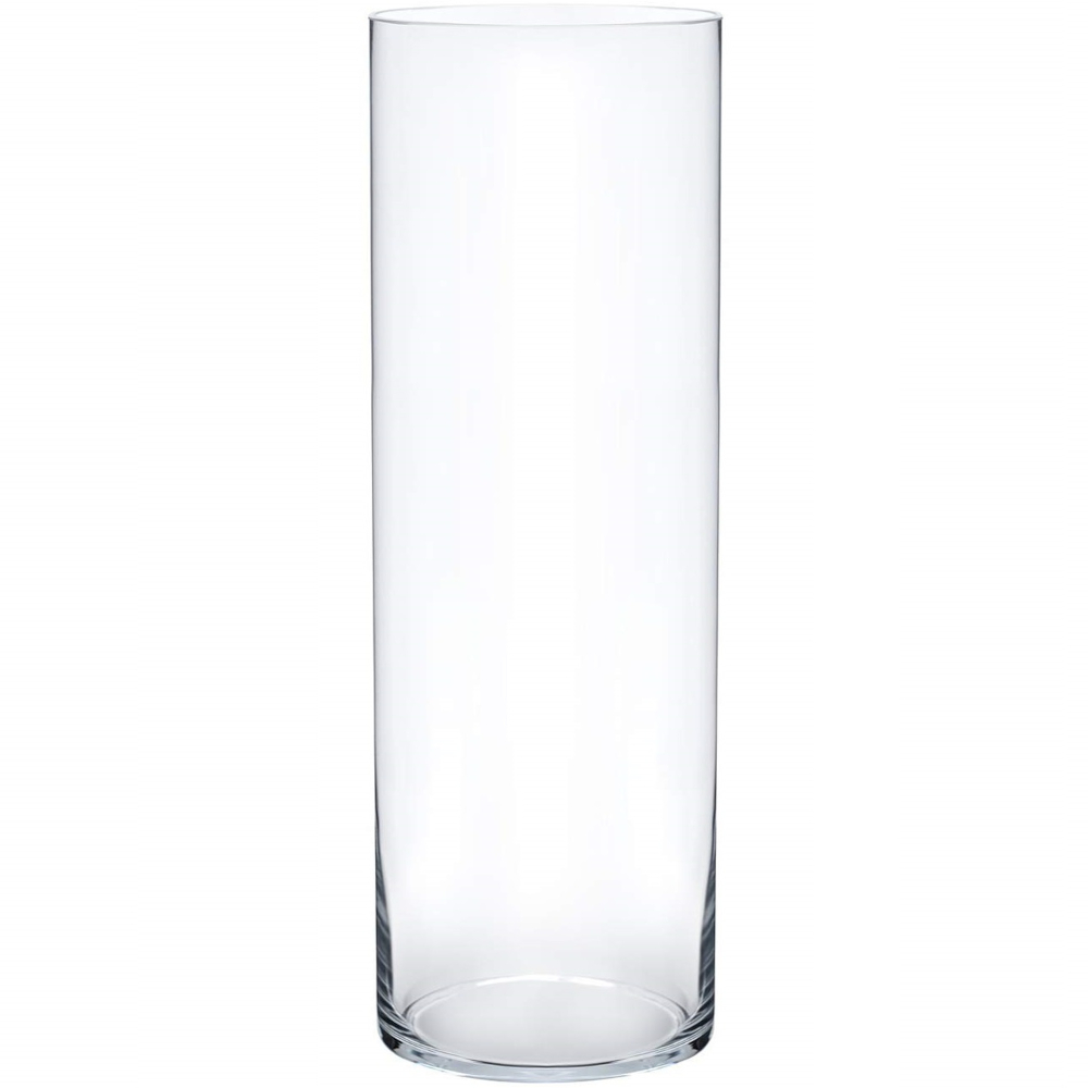 Vaso Vidro Cilindro Grande Comprido 50x20 cm Transparente 