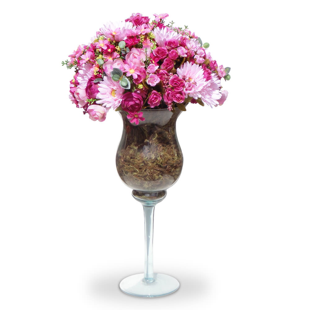 Vaso Vidro Taça Napoli 3,0 Litros 43x15cm - Taça Napoli Media