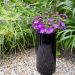 Vaso de Vidro Preto Cilindro Cubo P/ Arranjos 30x14cm 