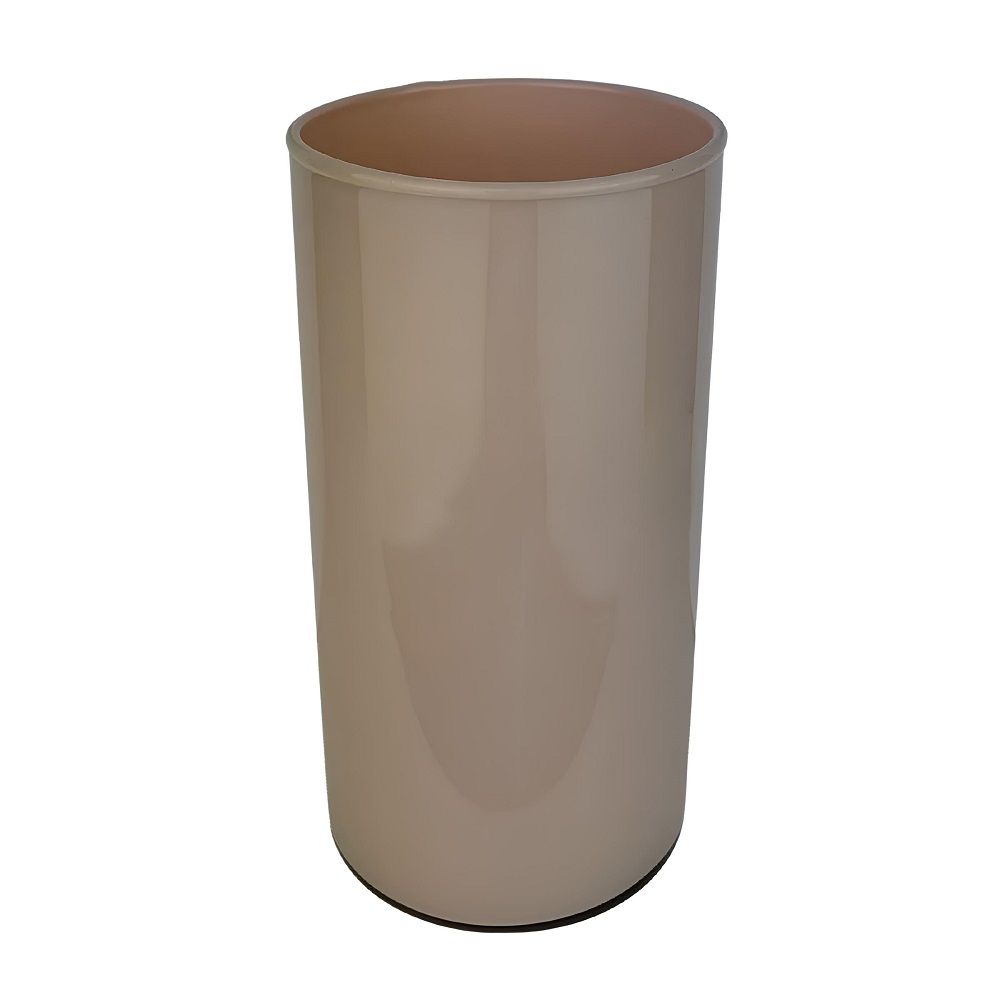 Vaso de Vidro para Decoração Cilindrico Marrom - 30x14cm 