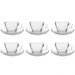 Xicara de Vidro Egipcio Marocco - Conjunto 6 Xicaras e 6 Pires - Chá e Cafe - 90ml 