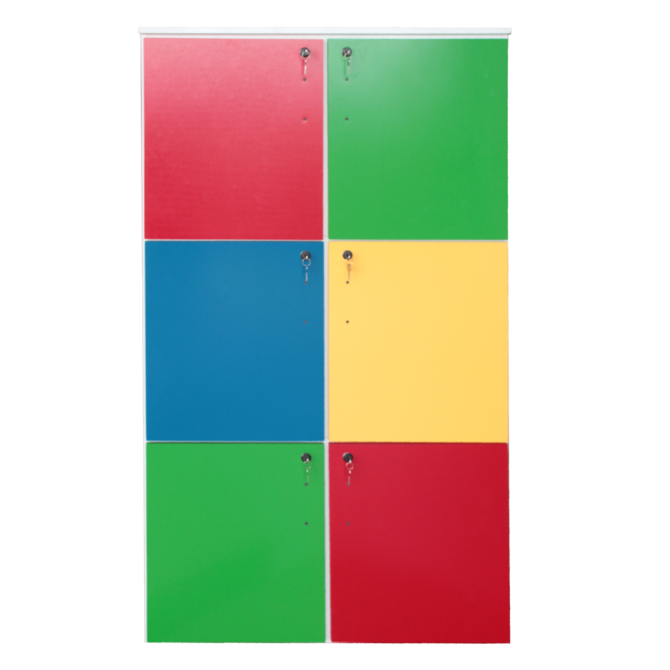 Armário Escolar Carlu 6 Portas Colorido