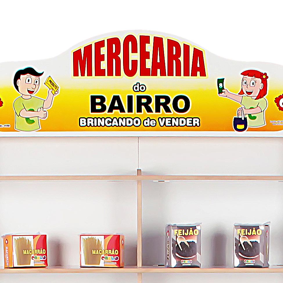 Brincando de Vender Mercearia do Bairro Colorido