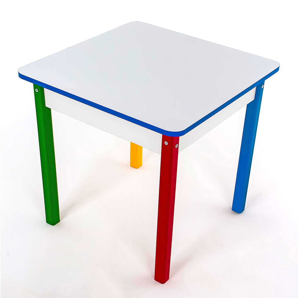 Conjunto de Mesa Quadrada com 4 Cadeiras Ferrum Colorido