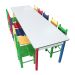 Conjunto de Mesa Retangular com 10 Cadeiras Jah Colorido