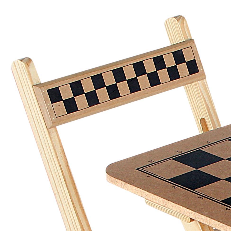 Mesa Xadrez com Gaveta e 2 Cadeiras