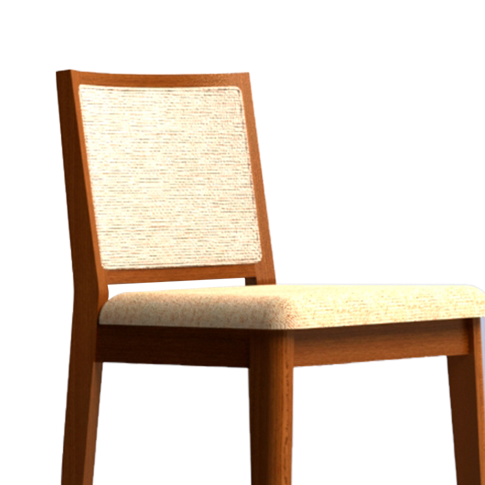 Conjunto com 2 Banquetas Sila Imbuia e Bege