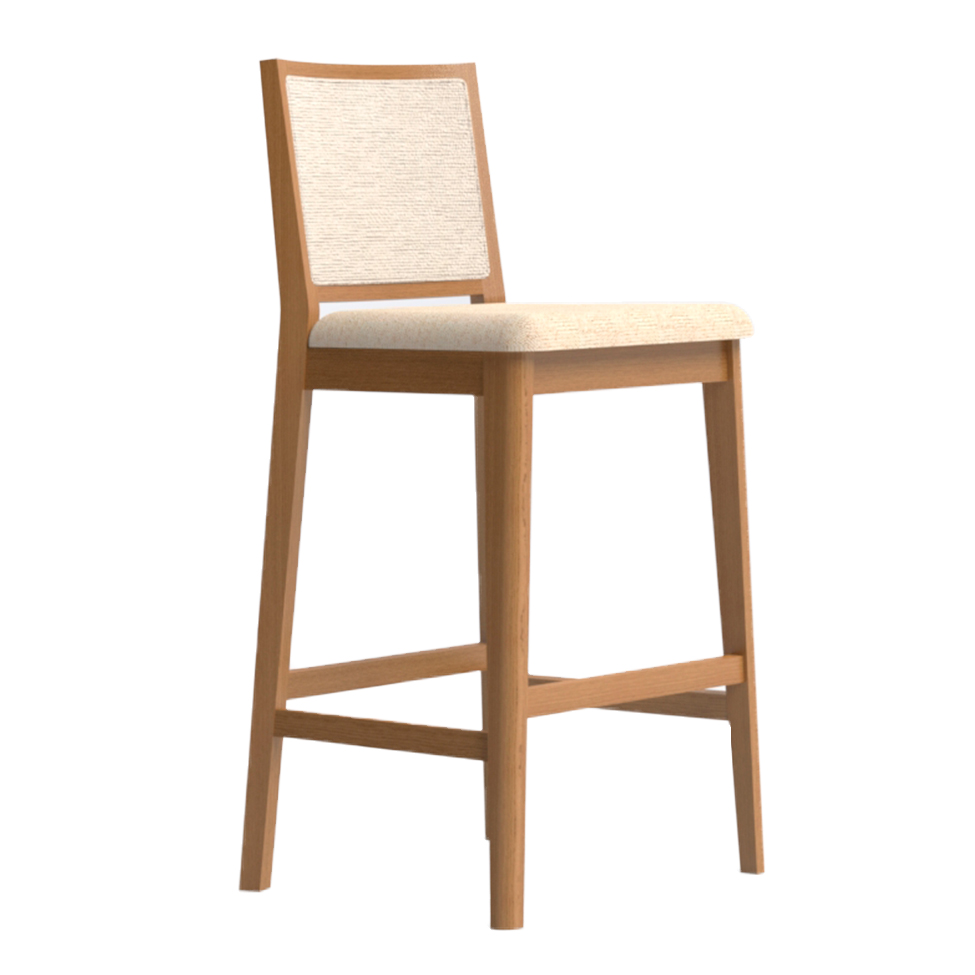 Conjunto com 2 Banquetas Sila Mel e Bege