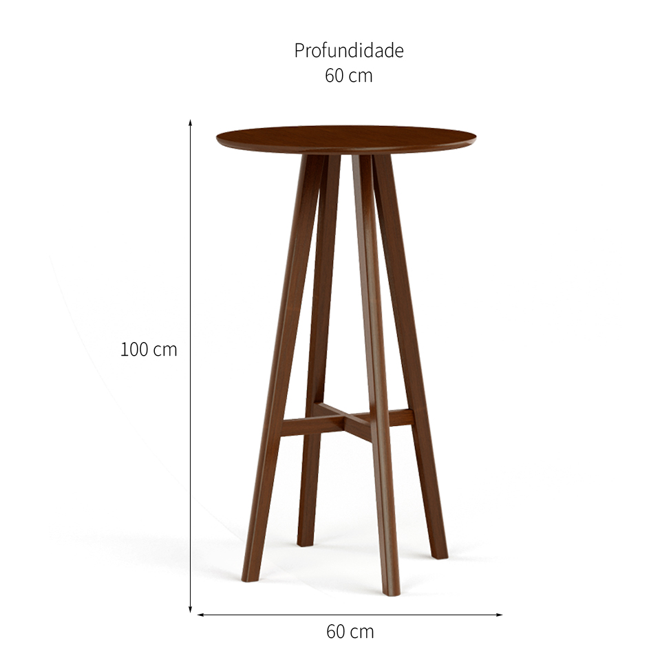 Mesa Bistrô Redonda Sila Imbuia