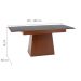 Mesa de Jantar Retangular Extensível Angra Imbuia e Preto 120 cm