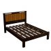Cama Casal com Painel Aveludado Marbella Mocaccino Naturale