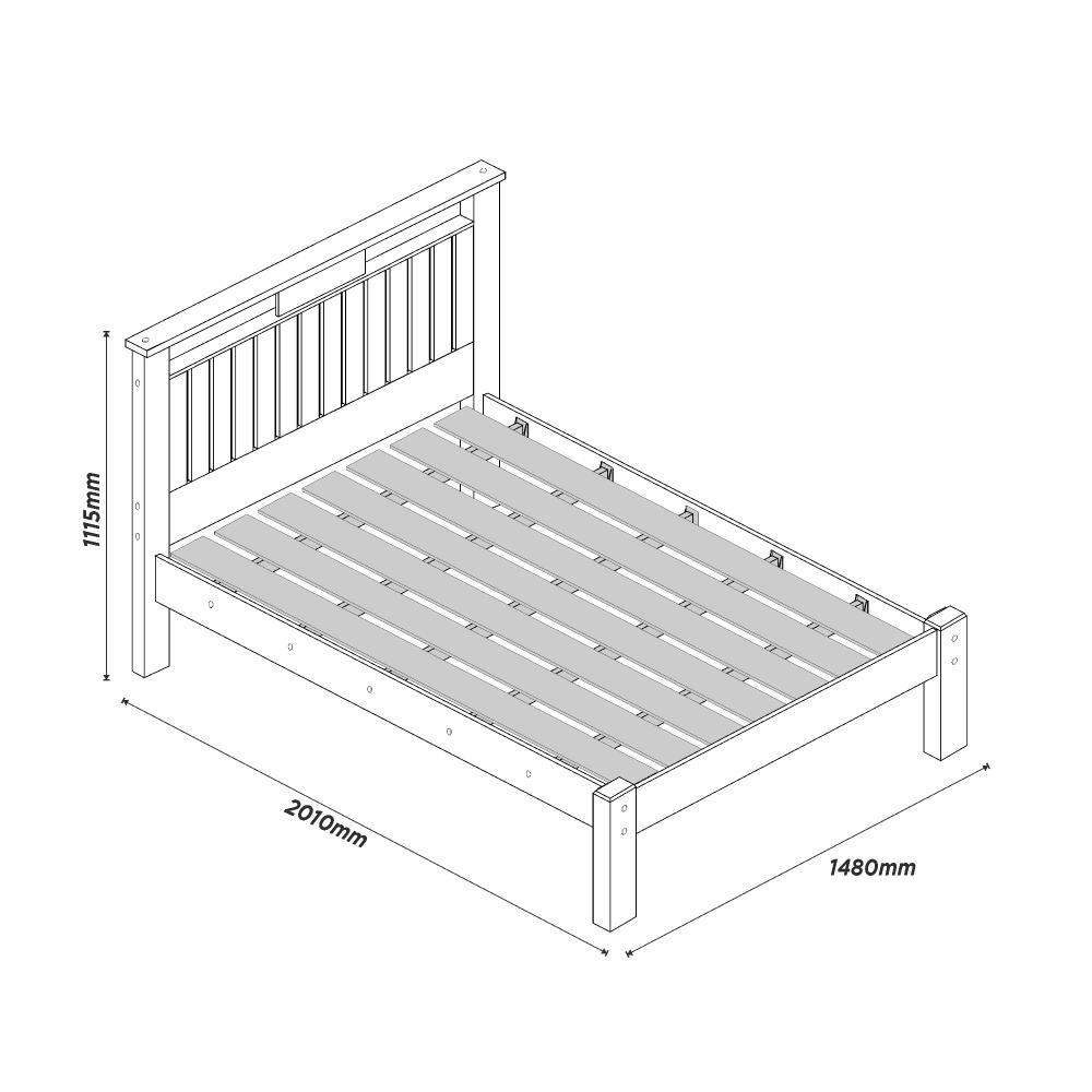 Cama Casal com Painel Aveludado Marbella Mocaccino Naturale