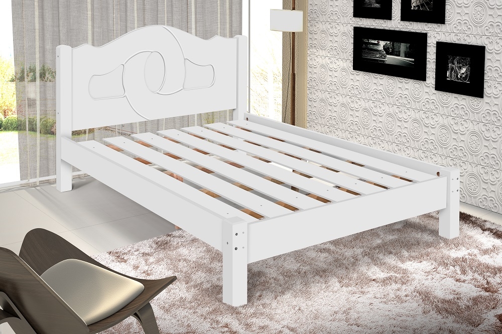 Cama de Casal Luca Branco