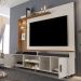 Home para TV Plote Off White e Canela