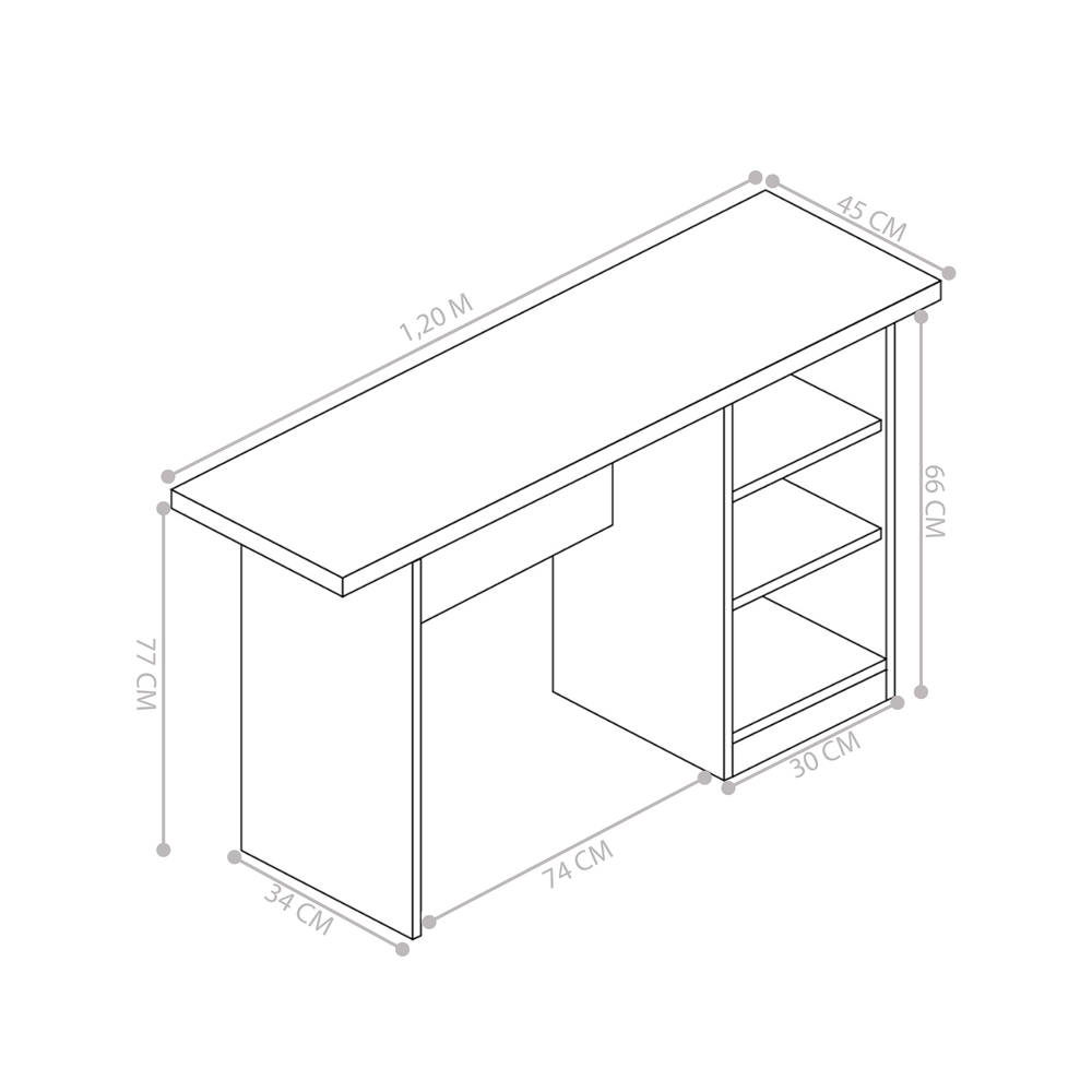 Mesa De Computador Lipe Branco
