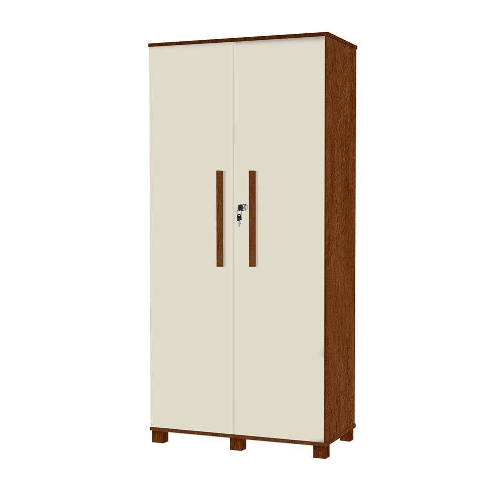 Multiuso 2 Portas com Chave Espanha Canela Off White