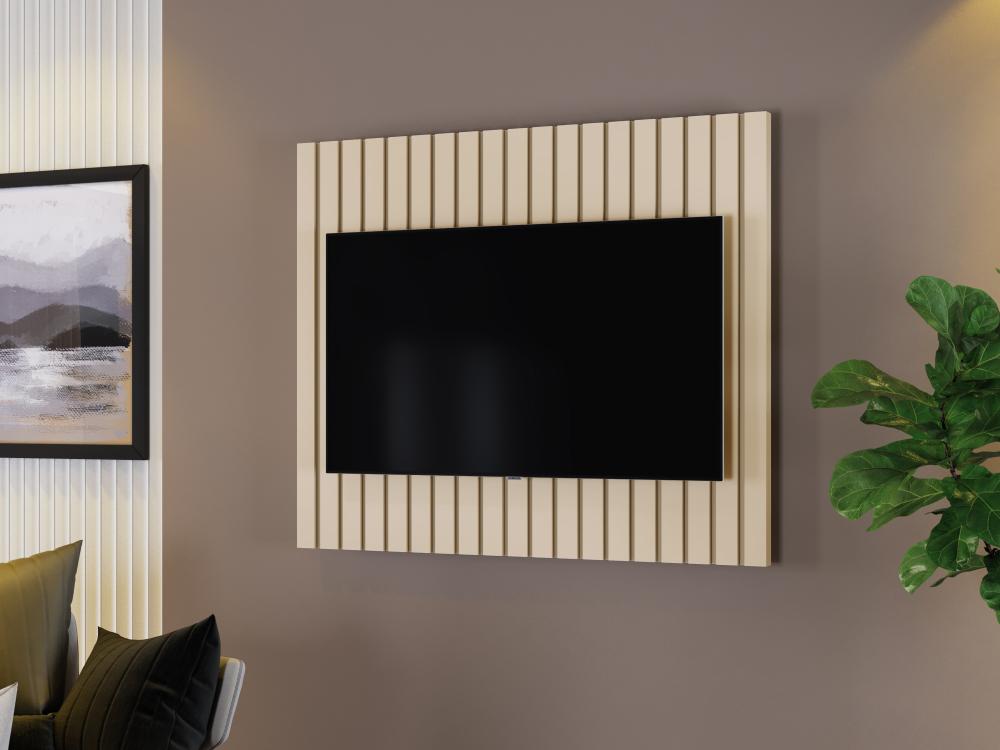 Painel RIpado para TV até 42 Polegadas East Off-White