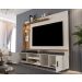 Painel e Rack para TV Tiane Off White e Canela