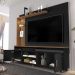Painel e Rack para TV Tiane Preto e Canela