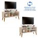 Rack para TV Leo Off White e Canela