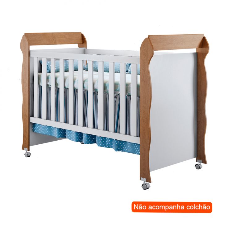 [OUTLET] Quarto Infantil Decorado Ariel IV Branco e Marrom