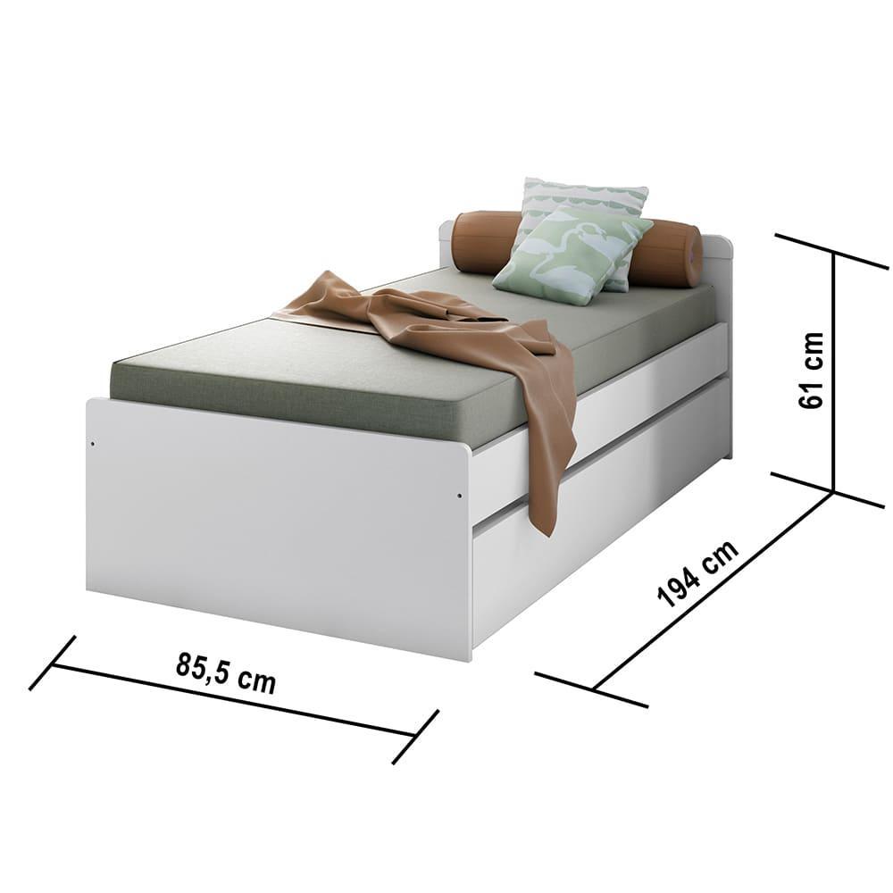 Berço Multifuncional Americano Cléo Branco Fosco Carolina Baby