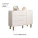 Cômoda Infantil 3 Gavetas com Fraldário Olívia Branco Fosco Carolina Baby