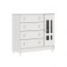 Cômoda Infantil 4 Gavetas com Fraldário Ariel Branco Carolina Baby