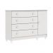 Cômoda Infantil 4 Gavetas com Fraldário Taís Branco Carolina Baby
