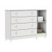 Cômoda Infantil 4 Gavetas com Fraldário Taís Branco Carolina Baby