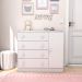 Cômoda Infantil 4 Gavetas com Porta Fraldário Lia Branco Carolina Baby