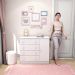 Cômoda Infantil 4 Gavetas com Porta Fraldário Lia Branco Carolina Baby